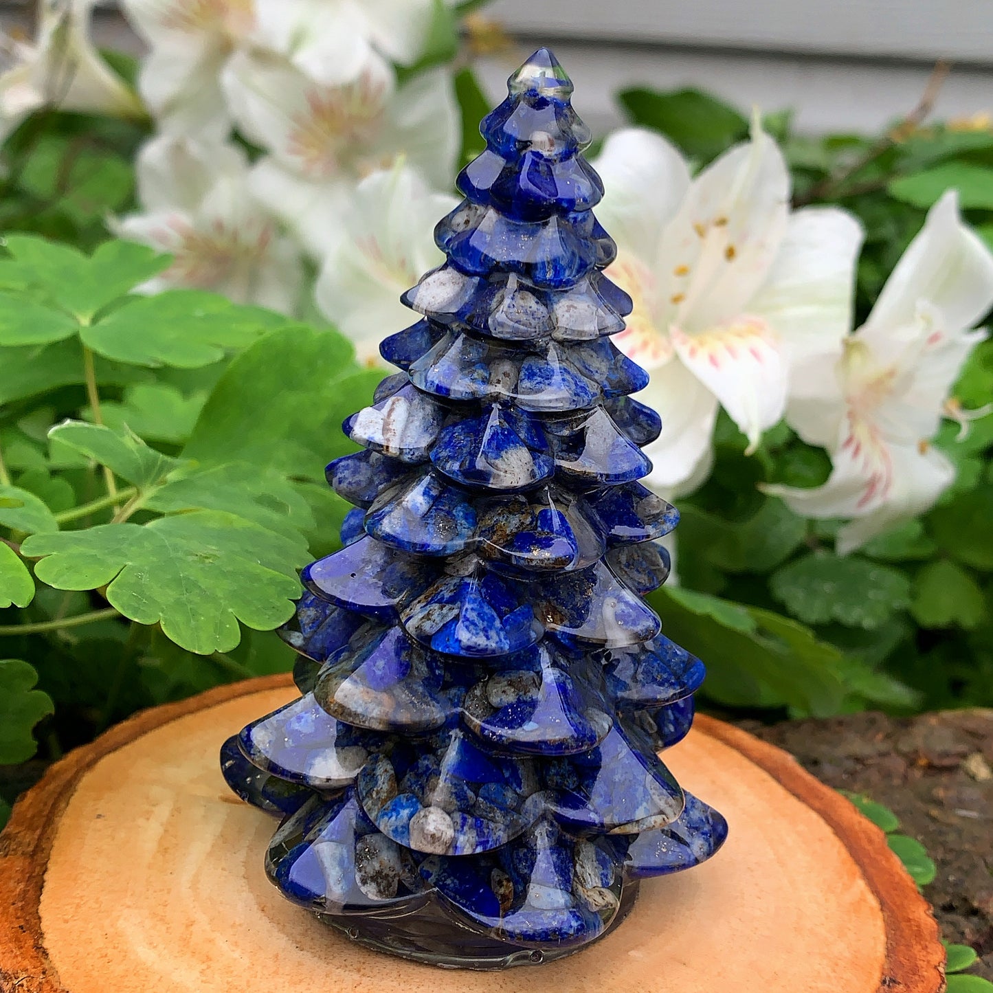 Lapis Lazuli Crystal Christmas Tree