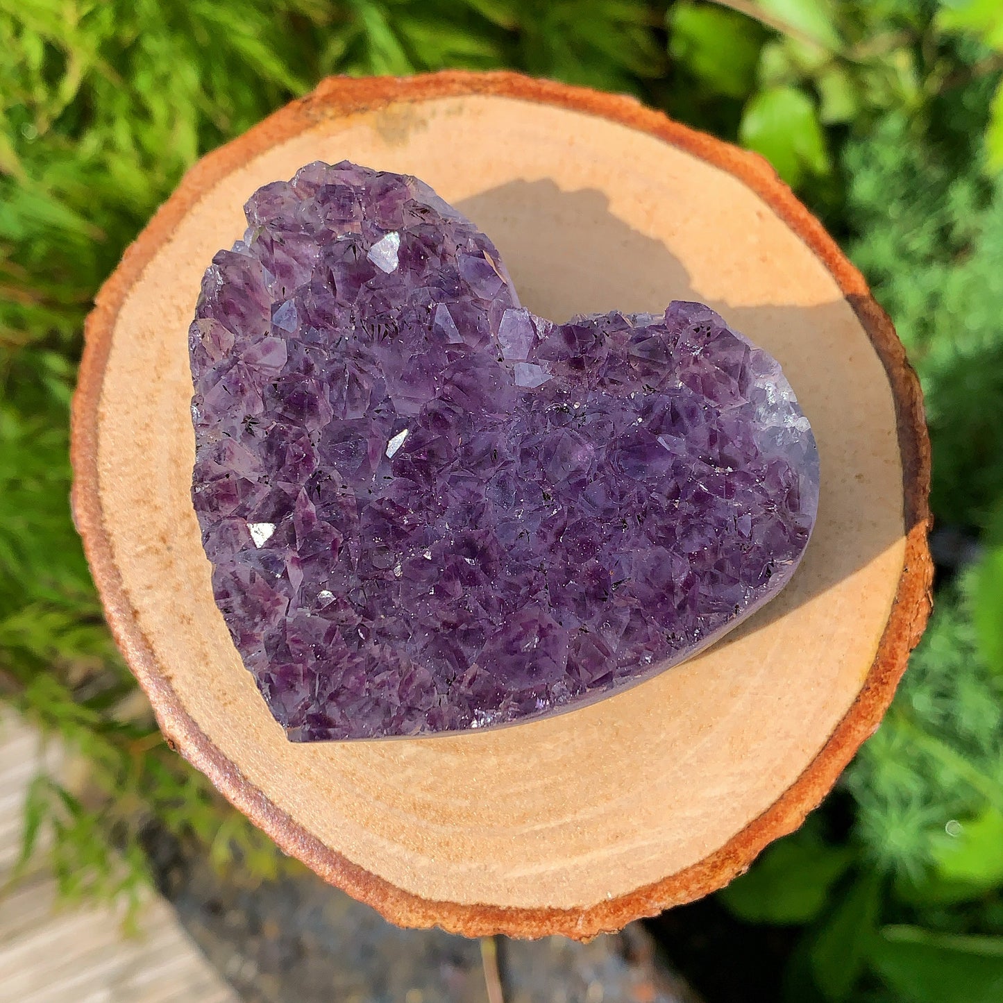Raw Amethyst Heart Cluster