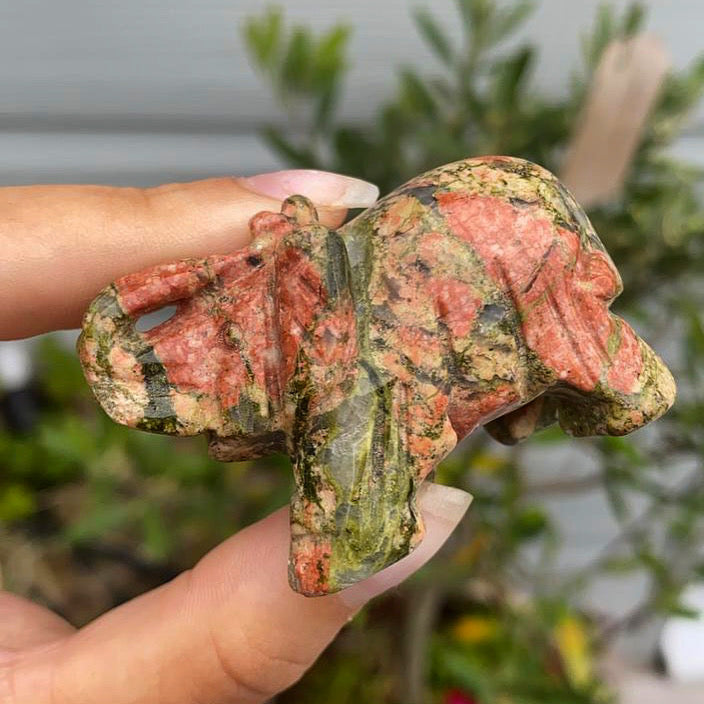 Large Unakite Elephant