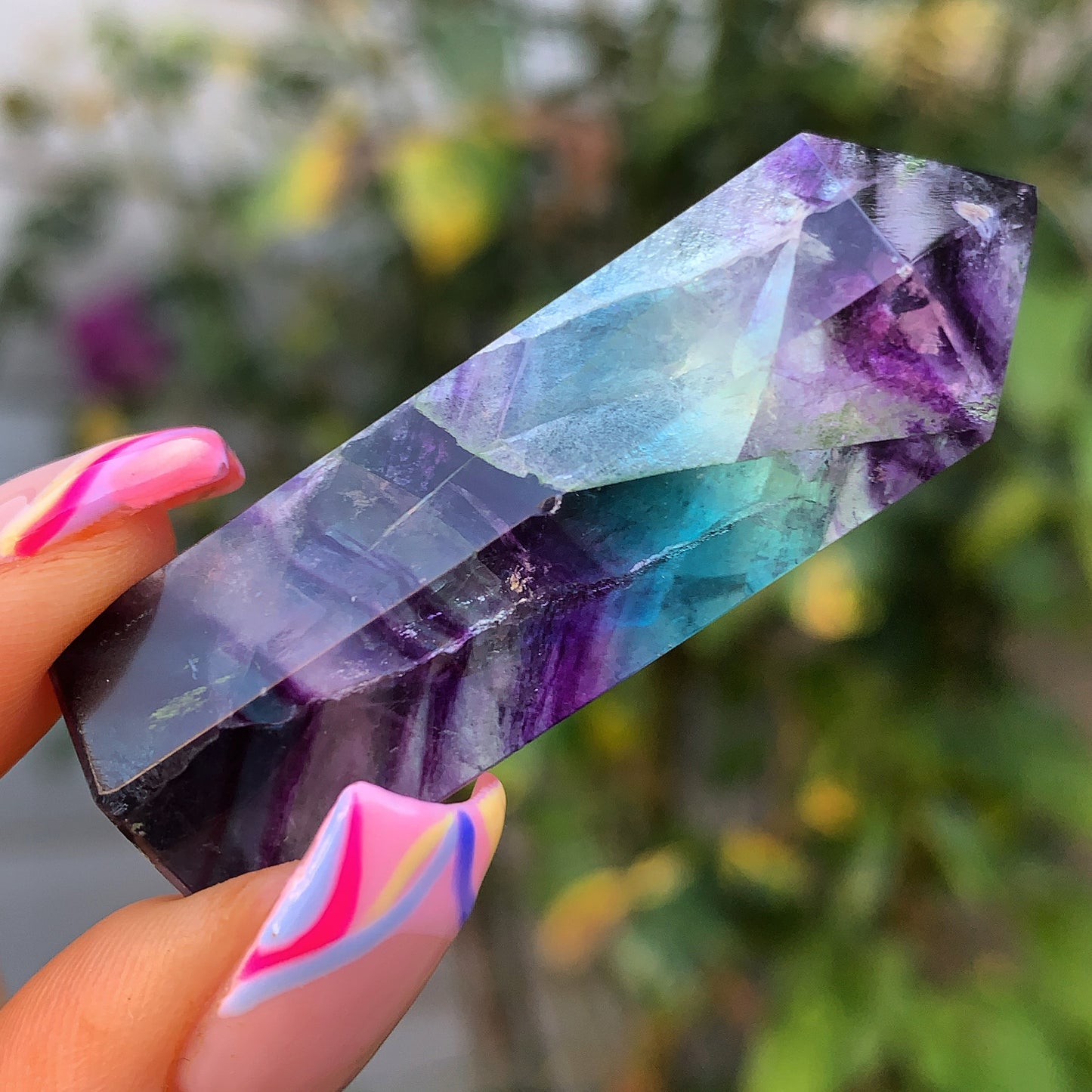 Mini Rainbow Fluorite Points