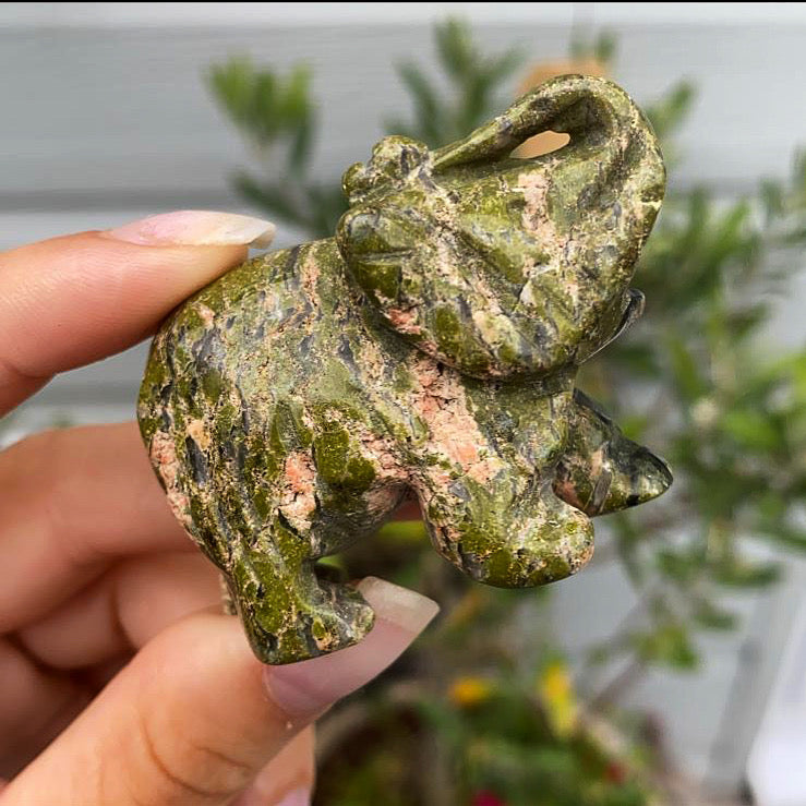 Large Unakite Elephant