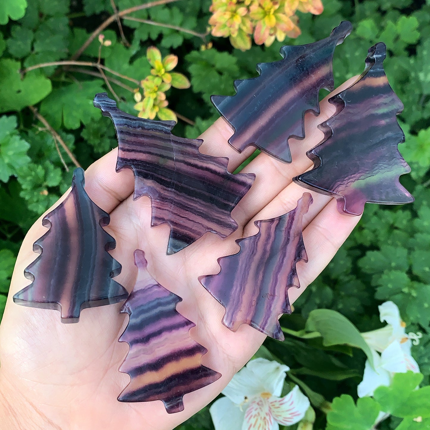 Rainbow Fluorite Christmas Trees
