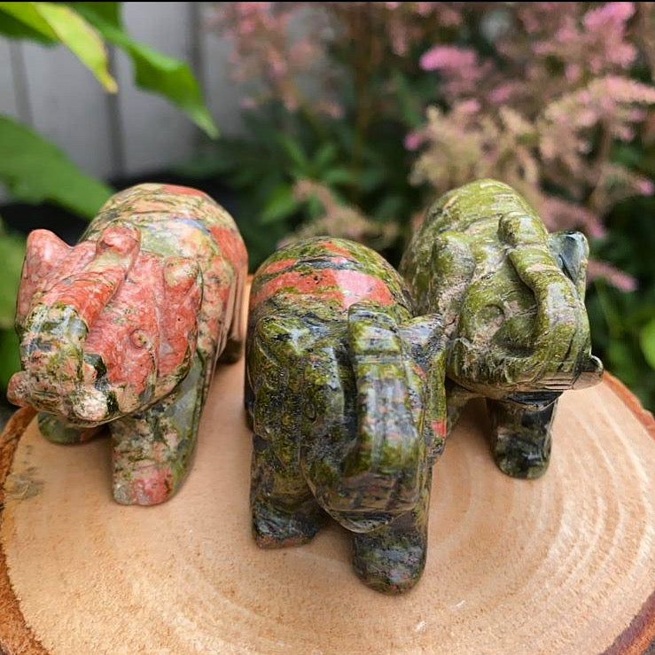 Large Unakite Elephant