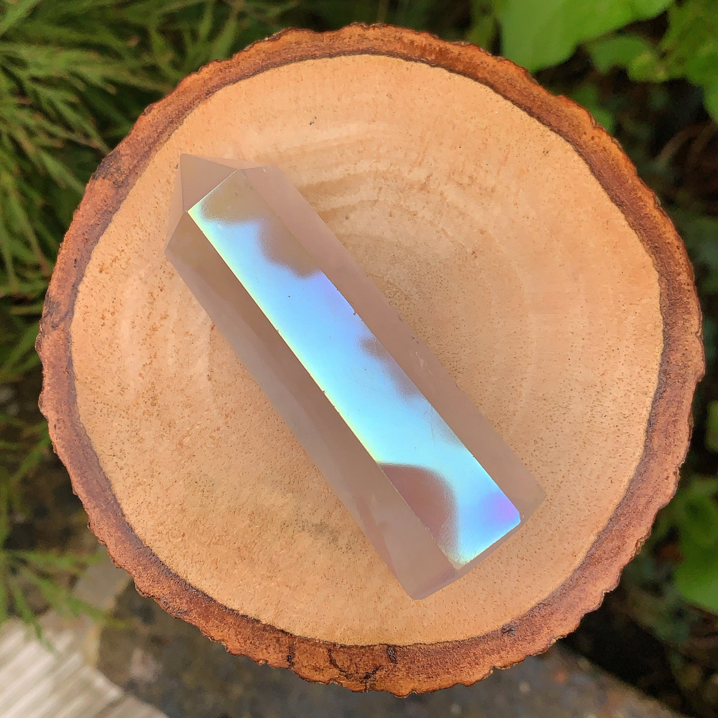 Aura Rose Quartz Point