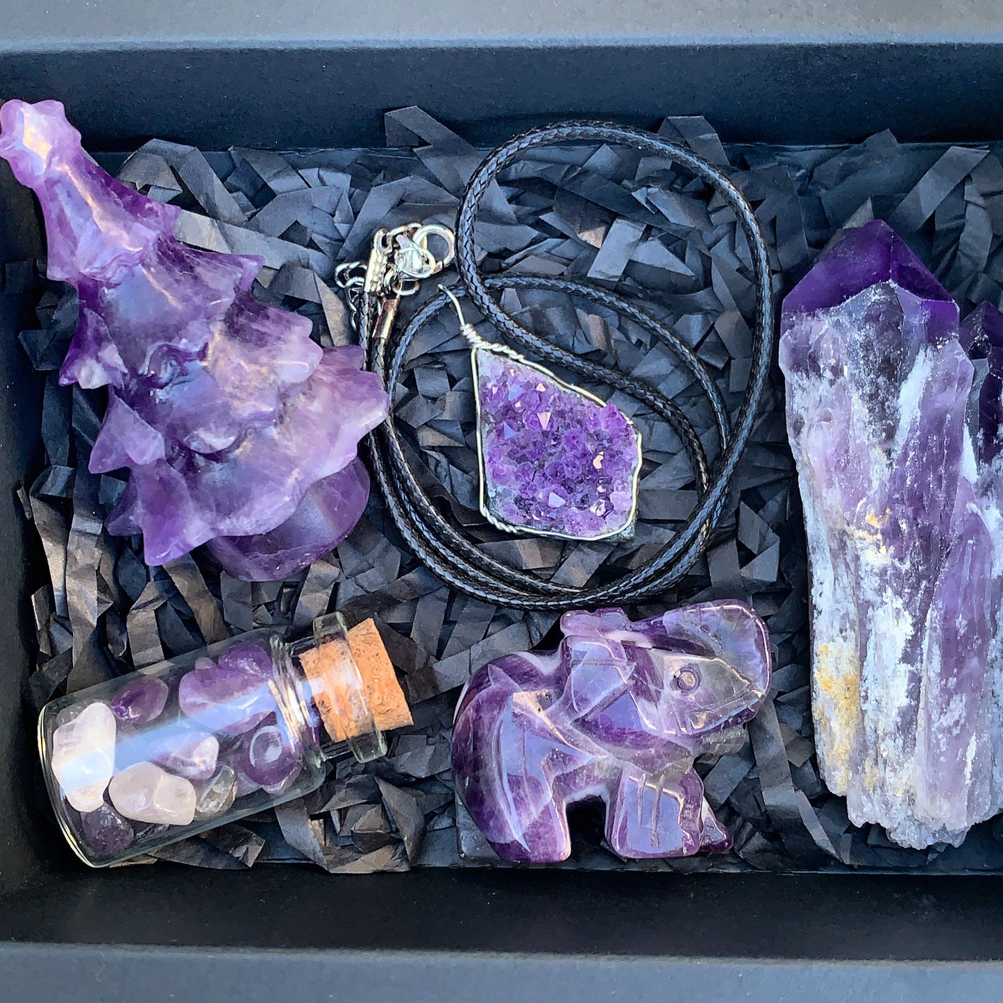 Purple Winter Crystal Gift Box
