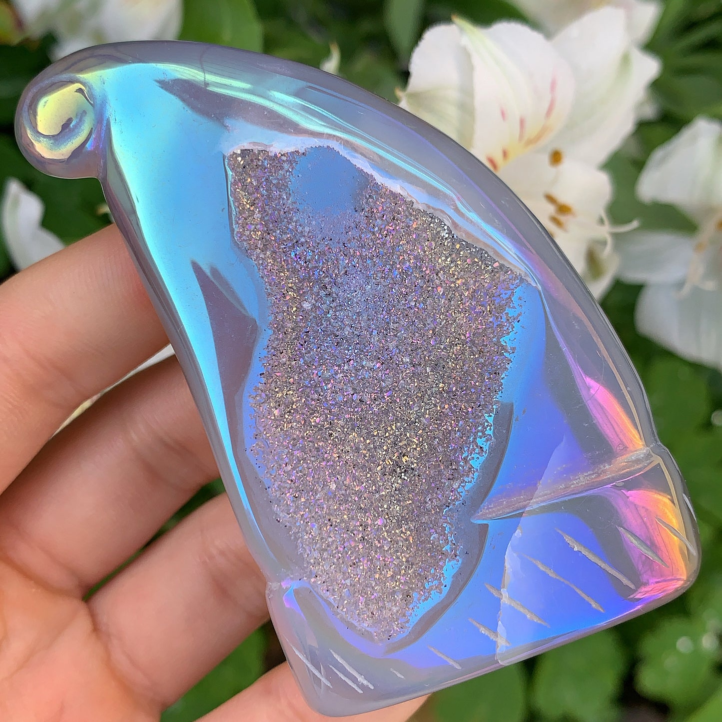 Angel Aura Druzy Agate Winter Hats