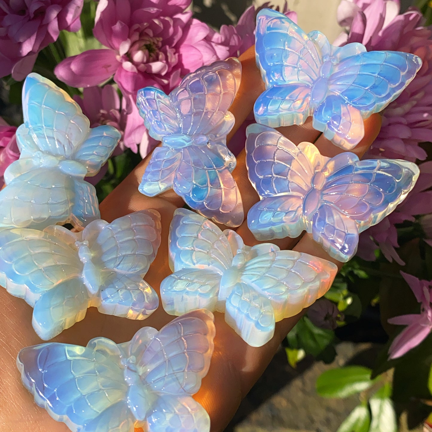 Hand Carved Opalite Butterfly