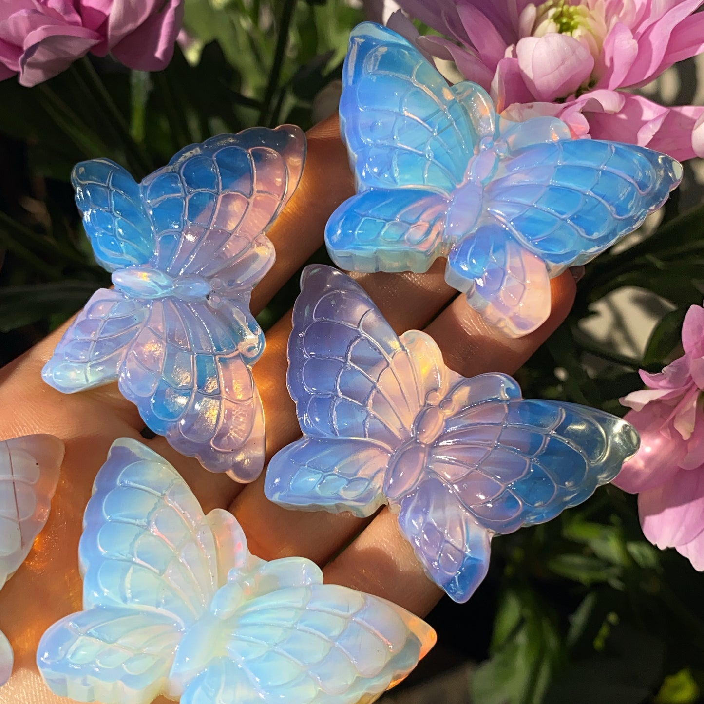 Hand Carved Opalite Butterfly