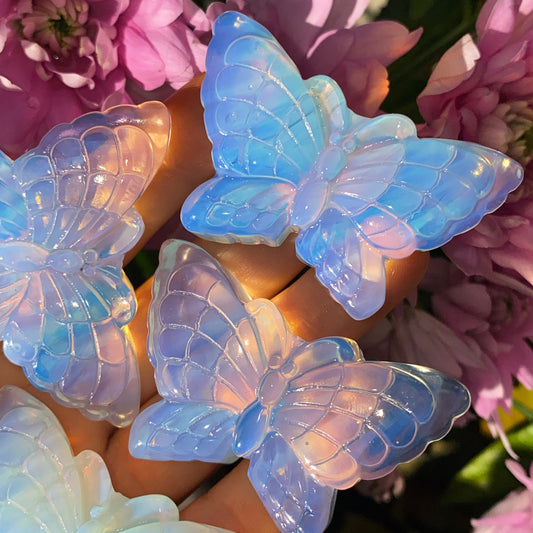 Hand Carved Opalite Butterfly