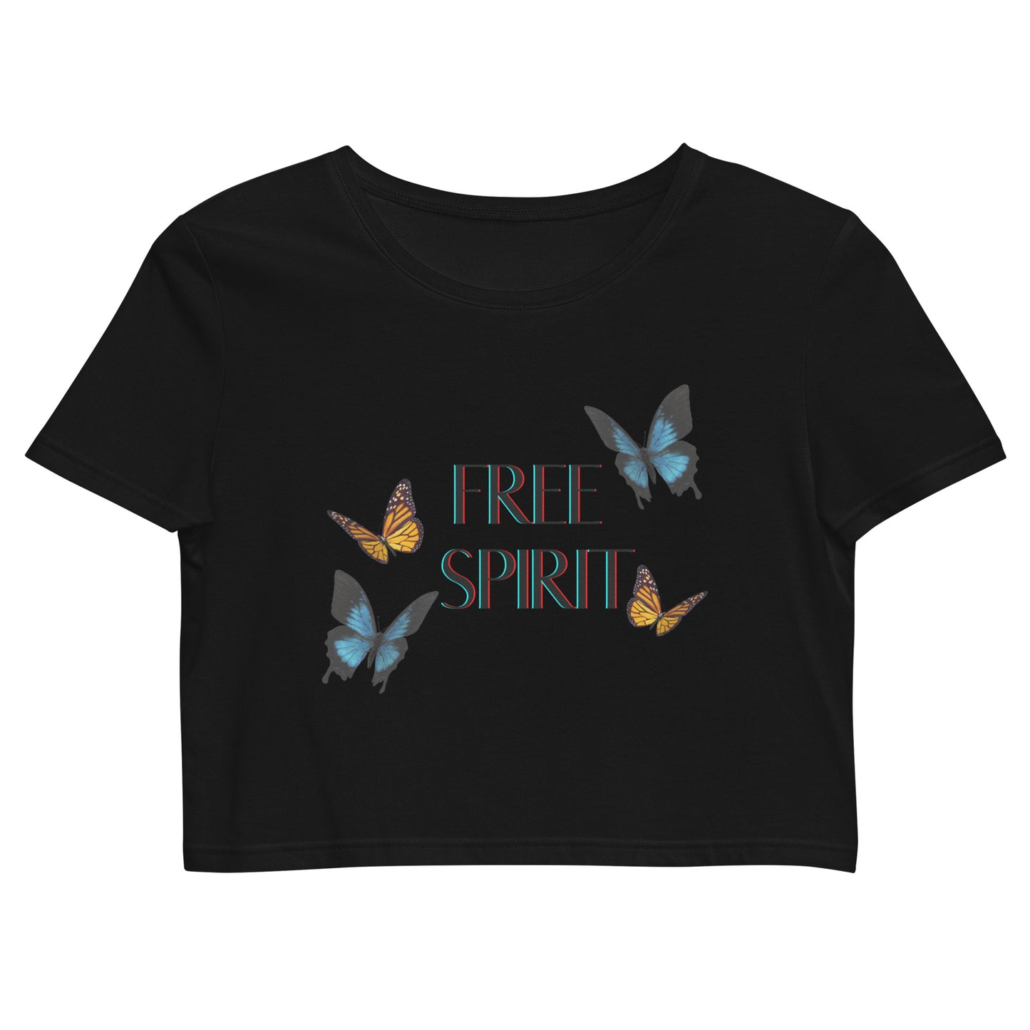 Free Spirit Butterfly Crop Top