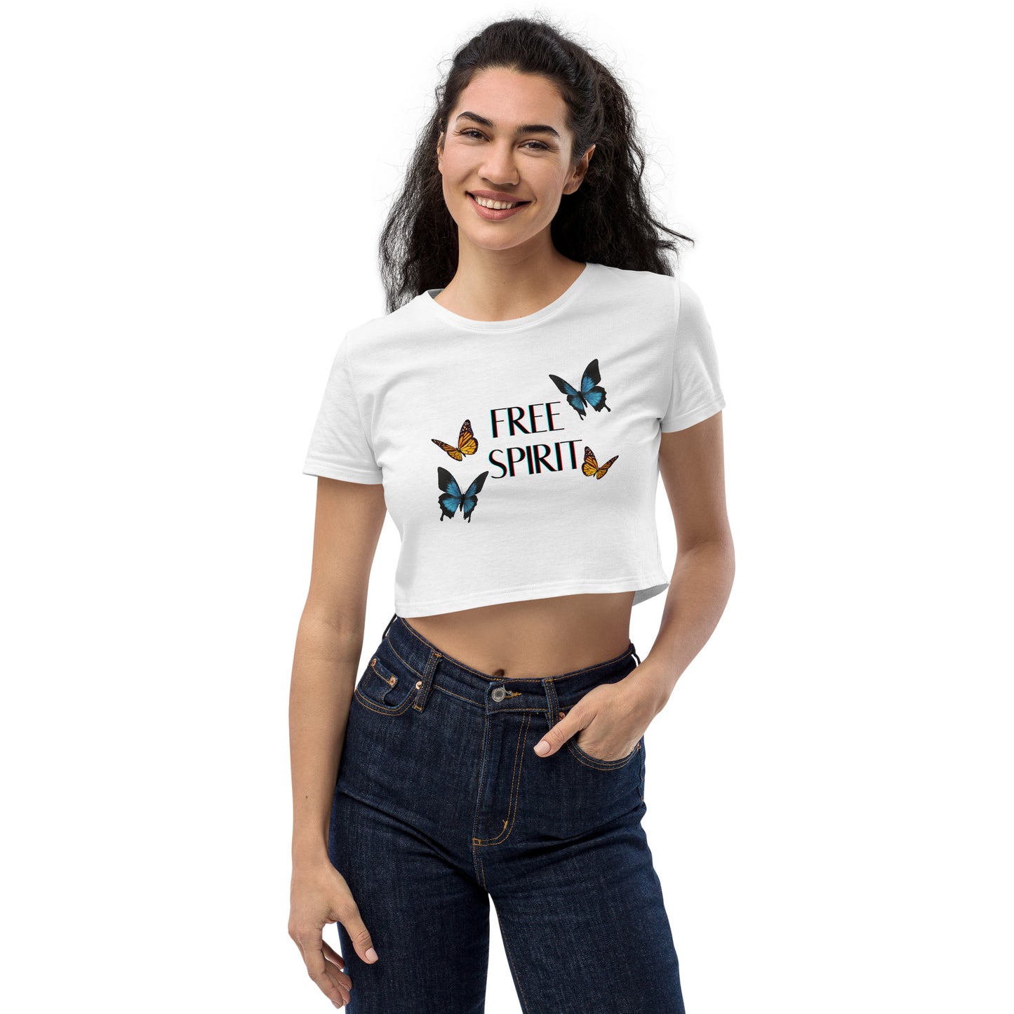 Free Spirit Butterfly Crop Top