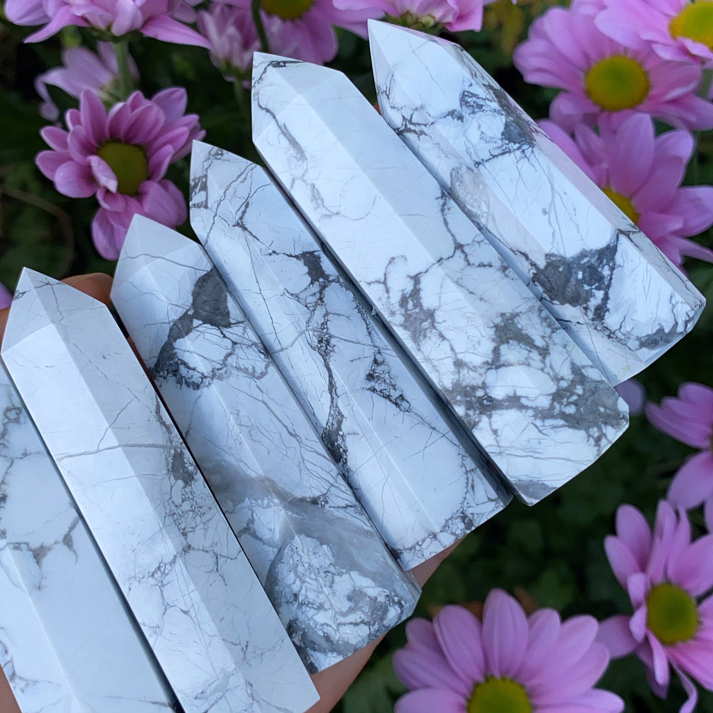 Howlite Crystal Point