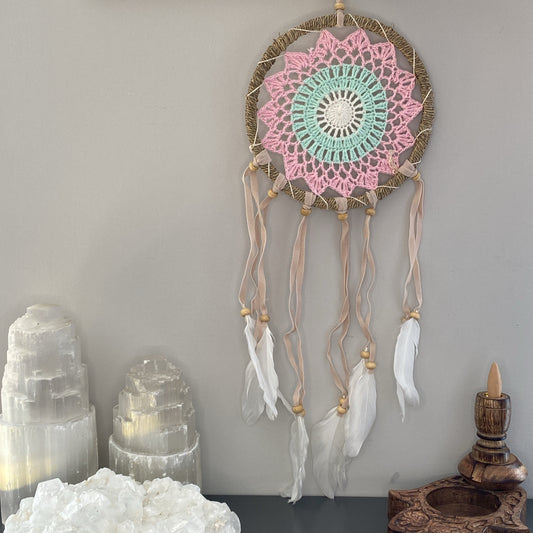 Pink Pastel Boho Dreamcatcher
