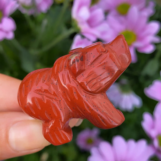 Baby Red Jasper Bear