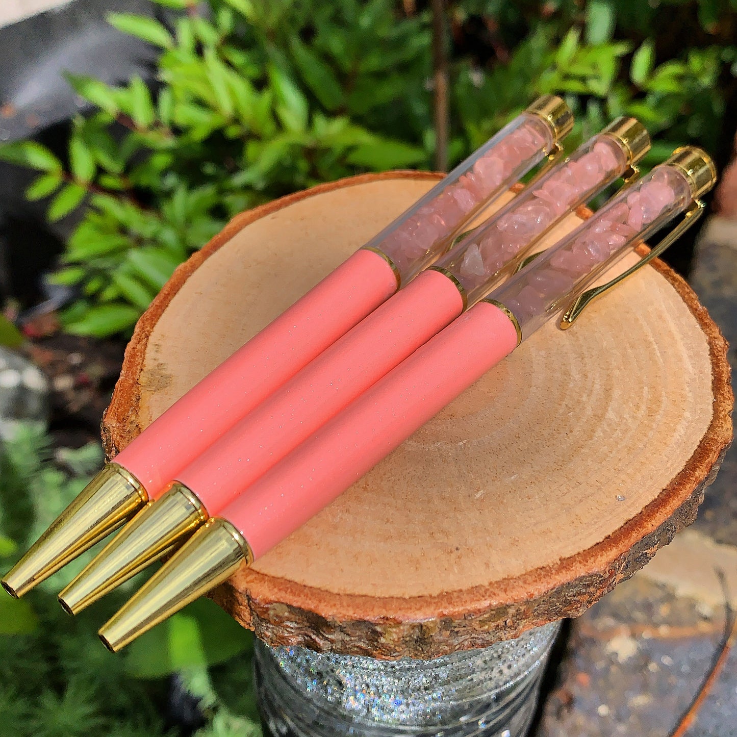 Rose Quartz Crystal Writing Pen