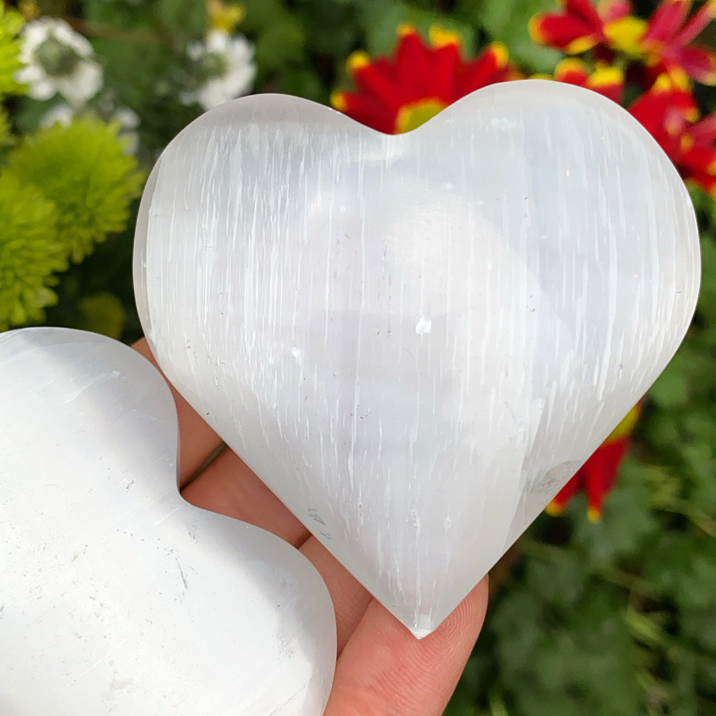 Selenite Palm Heart