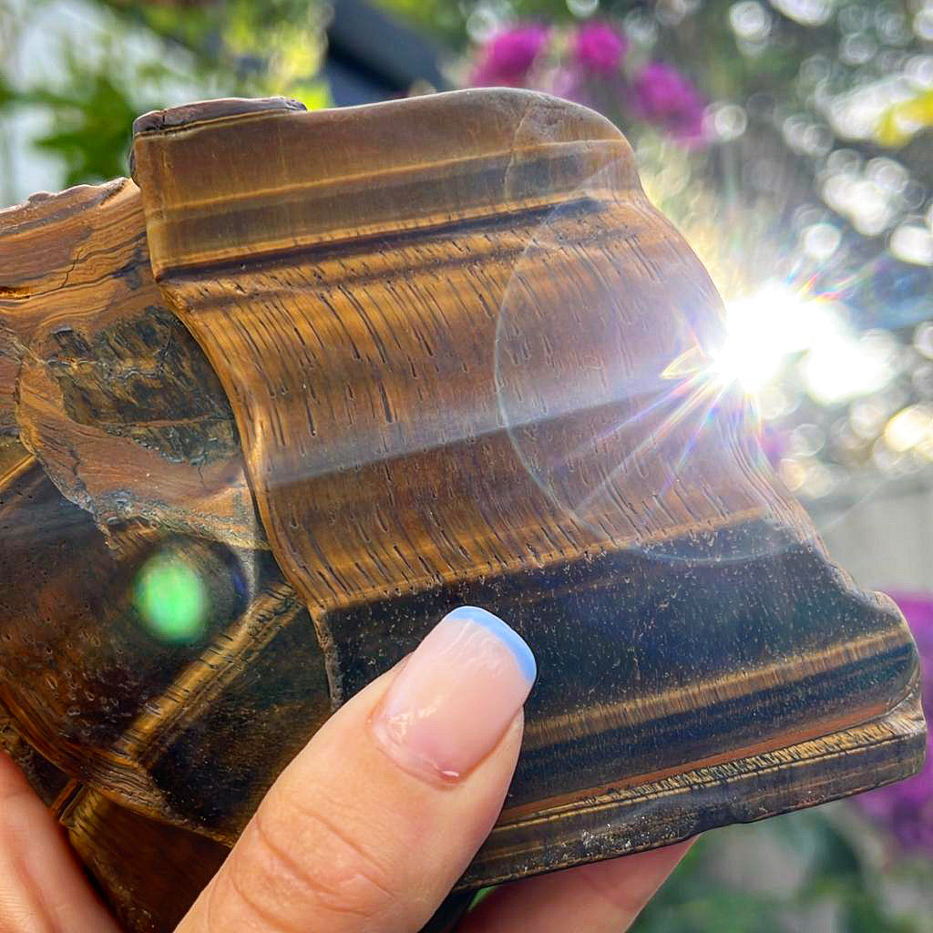 High Grade Tigers Eye Crystal Slab