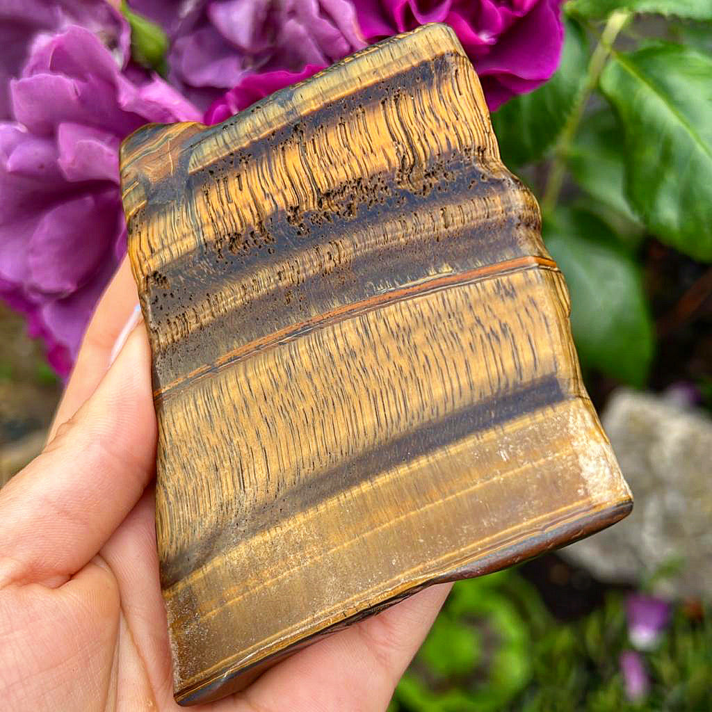 High Grade Tigers Eye Crystal Slab