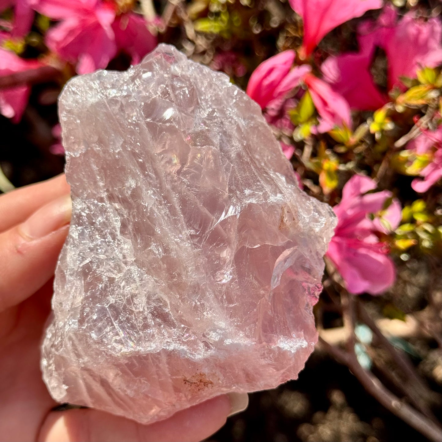 Large Rose Quartz Raw Crystal Chunks