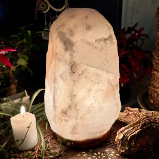 Large White Himalayan Salt Lamp