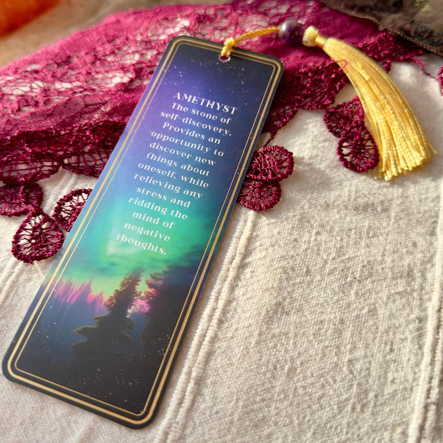 Amethyst Crystal Bookmark