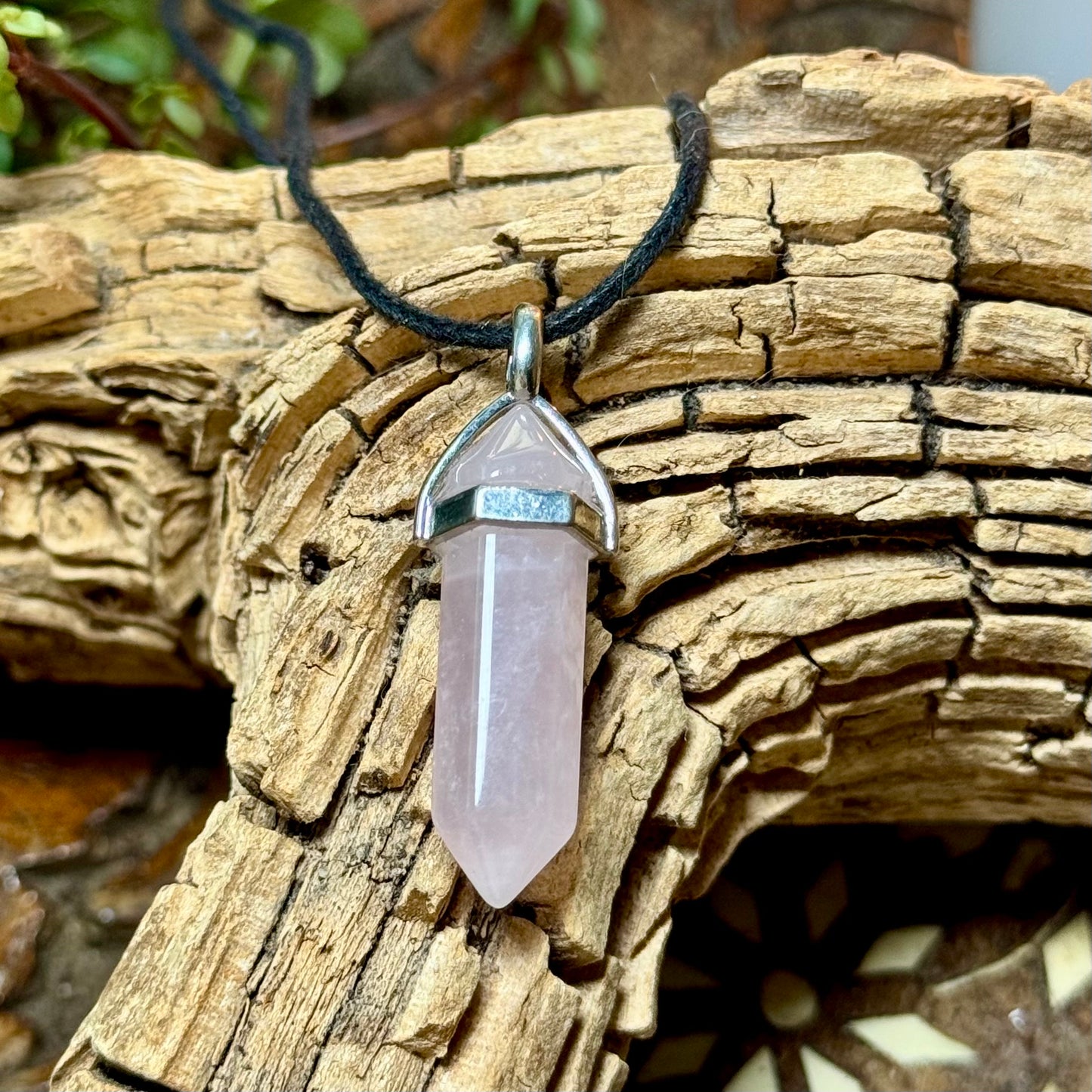 Rose Quartz Terminated Point Necklace
