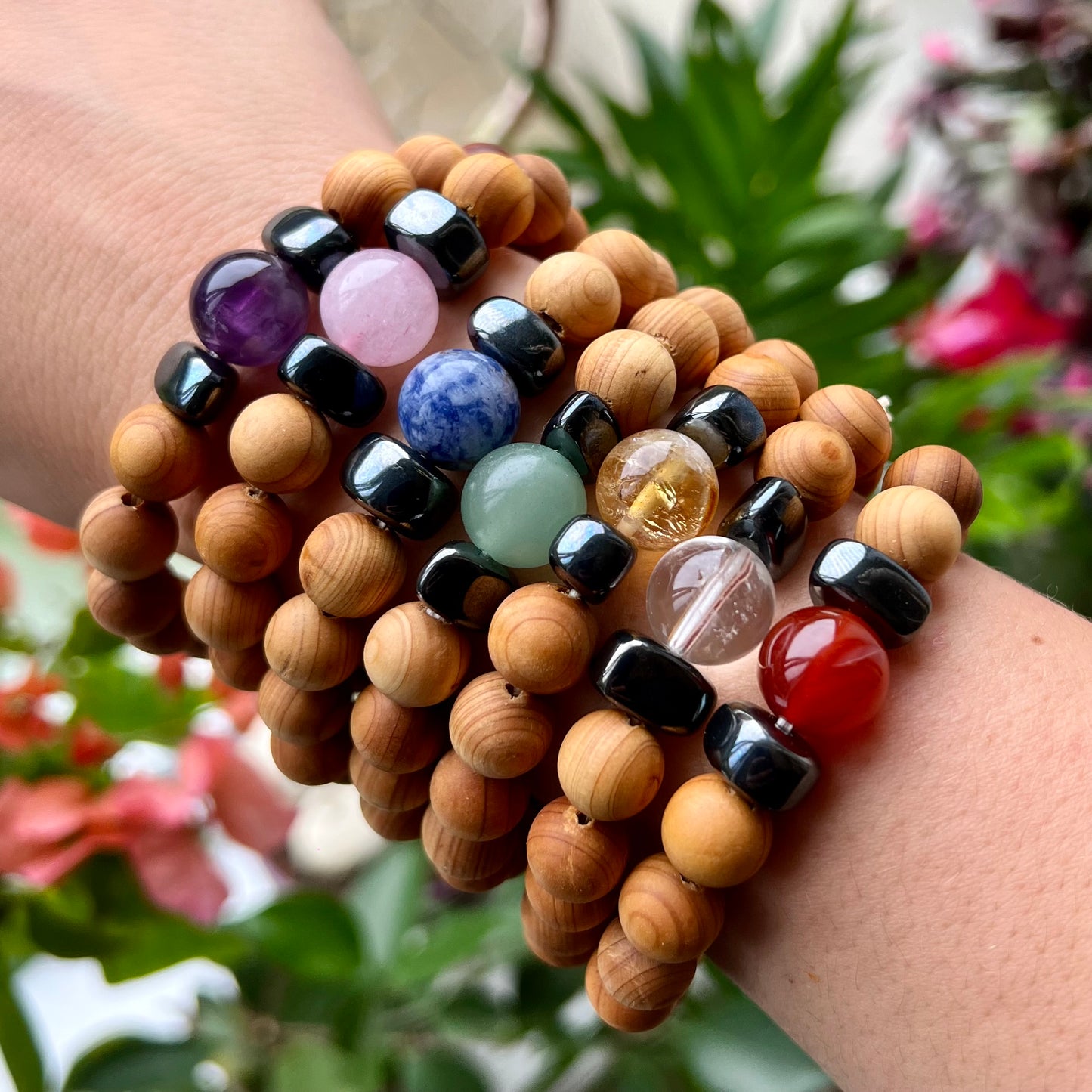 Cedarwood Crystal Bracelet