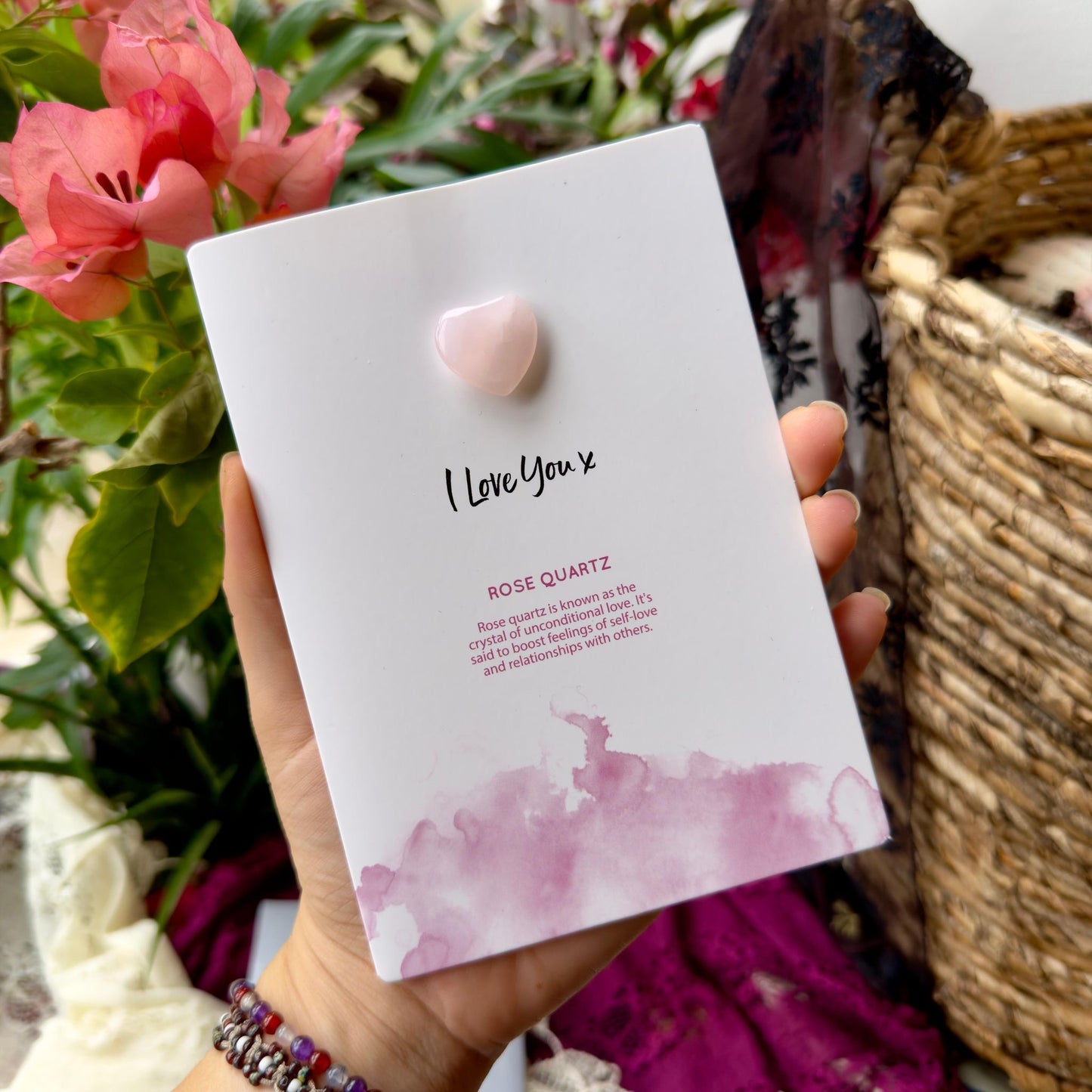 Rose Quartz I Love You Card