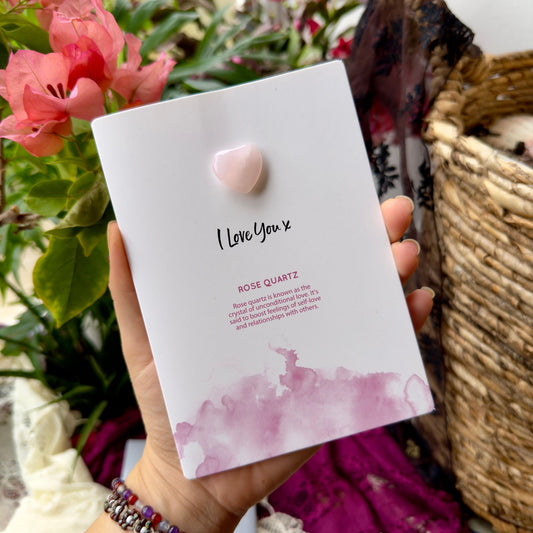 Rose Quartz I Love You Card