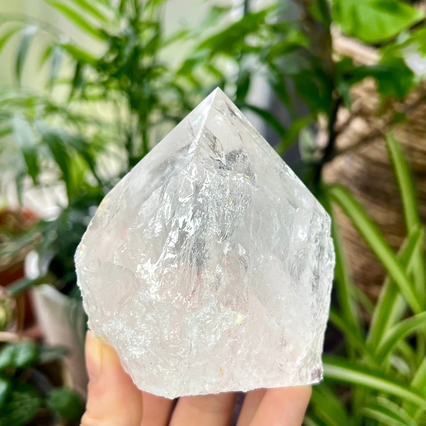 Clear Quartz High Grade Rainbow Point 304g