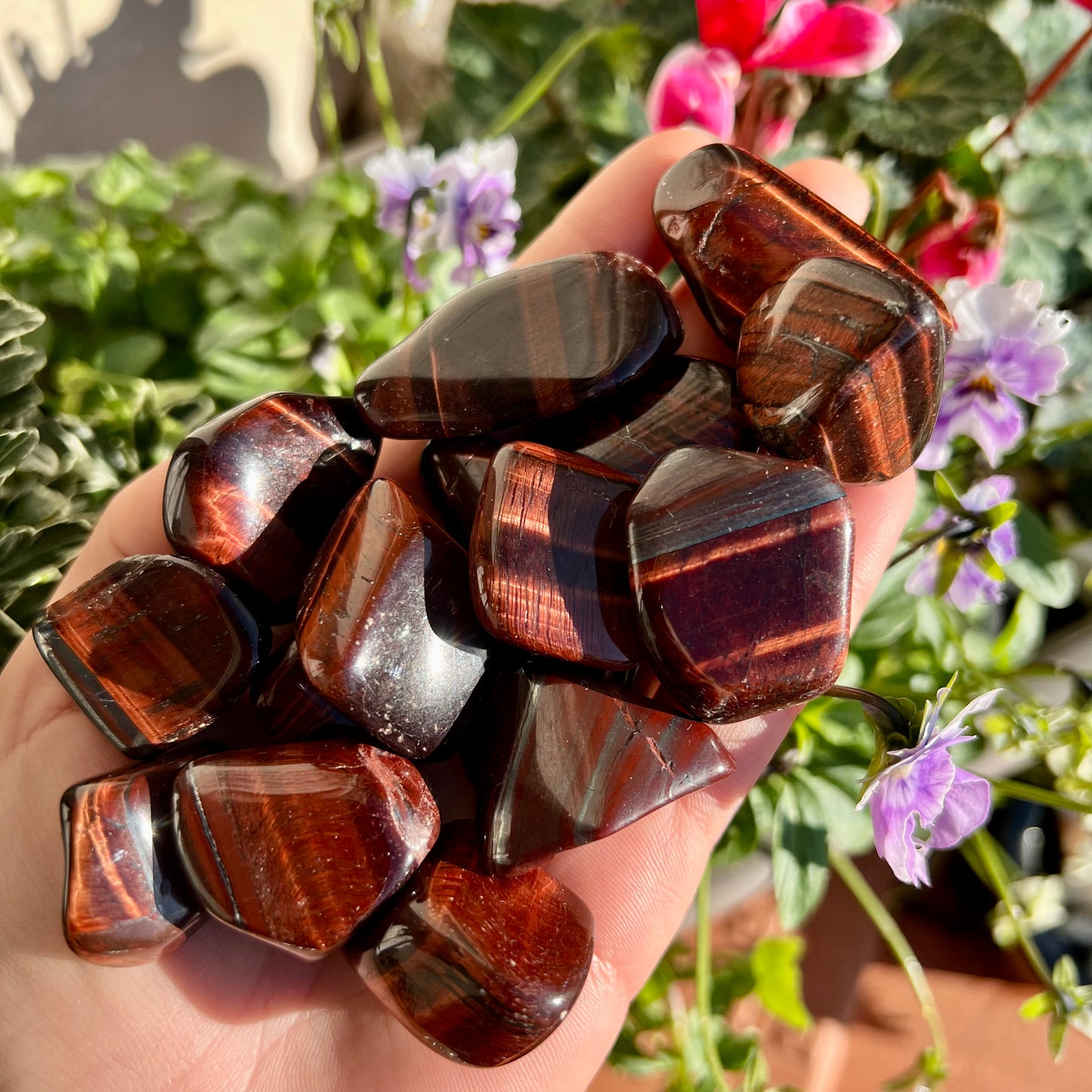 Red Tigers Eye Crystal Tumblestone