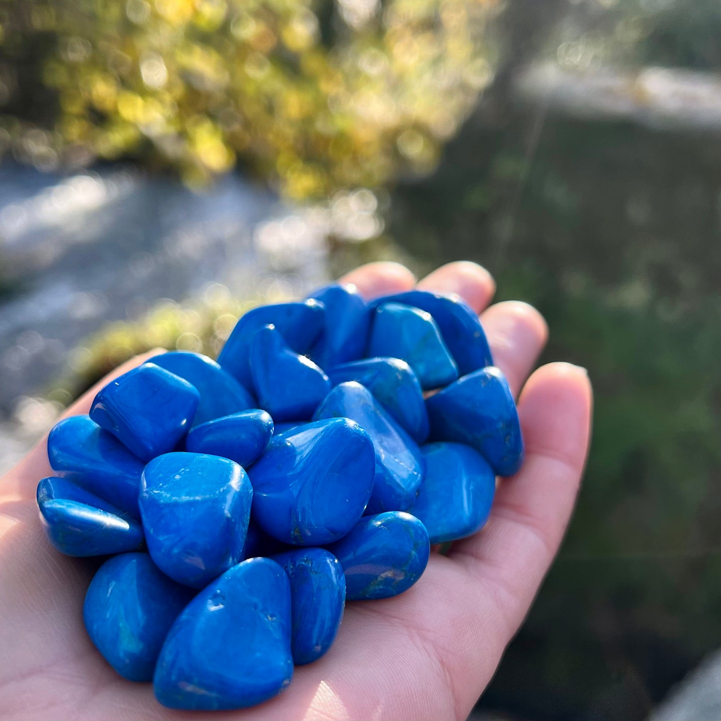 Howlite Blue Crystal Tumblestone