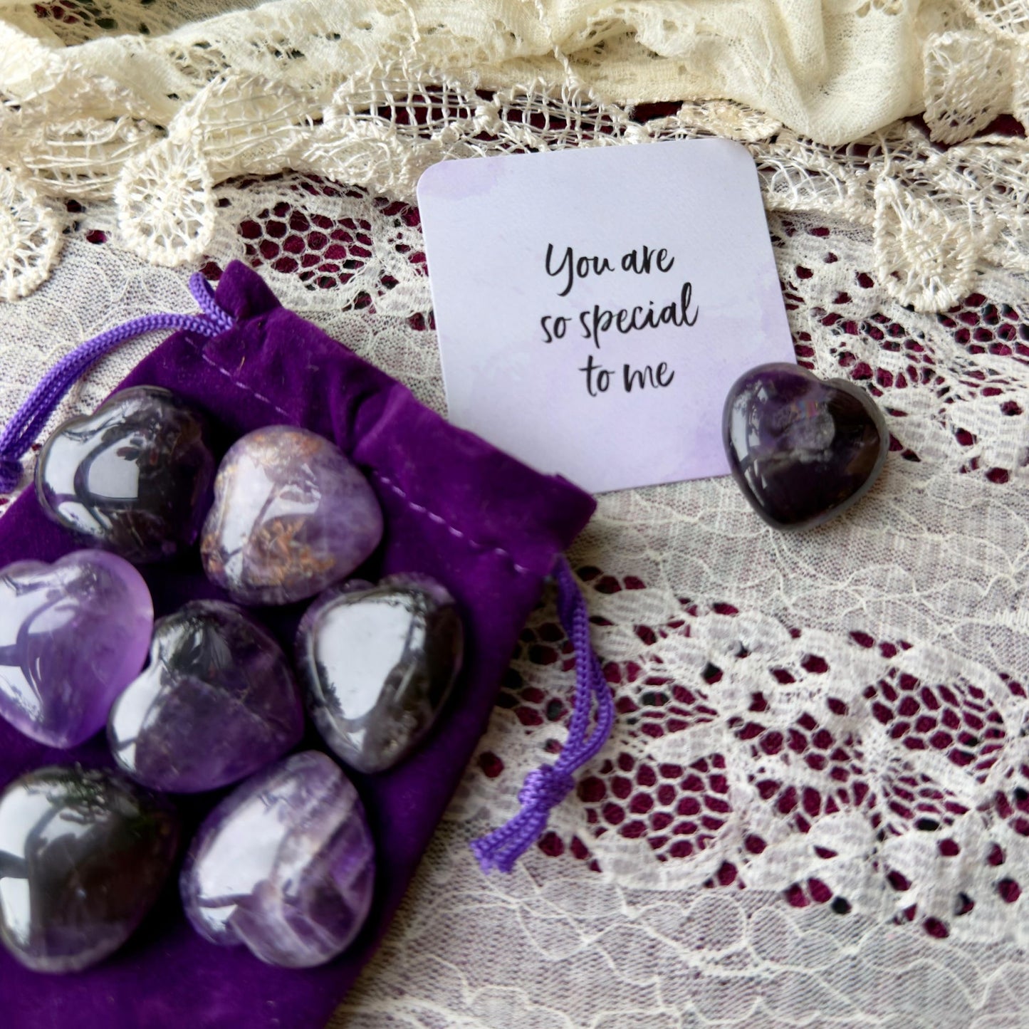 You are Special to me Amethyst Heart Gift Card