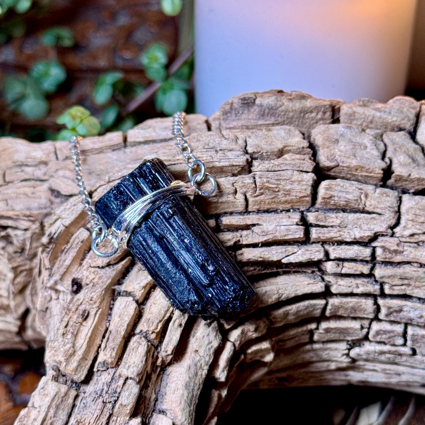 Black Tourmaline Crystal Protection Necklace