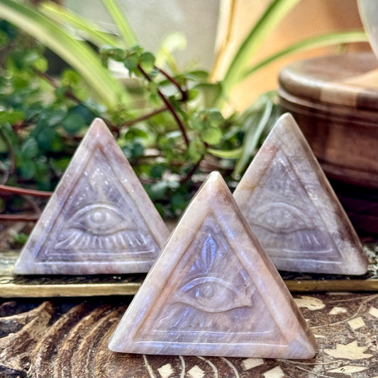 Moonstone All Seeing Eye Crystal Pyramid