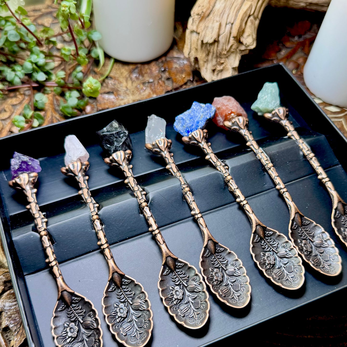 Crystal Spoon Set Copper