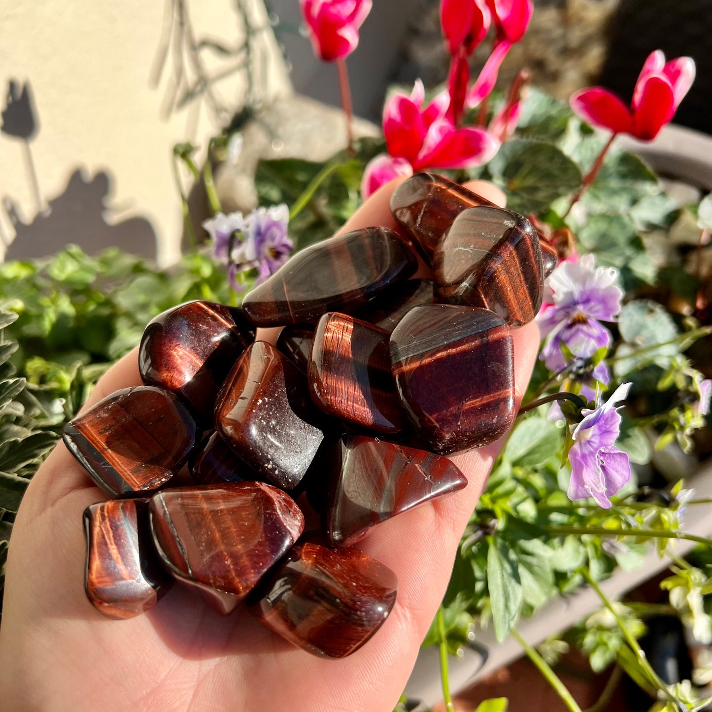 Red Tigers Eye Crystal Tumblestone