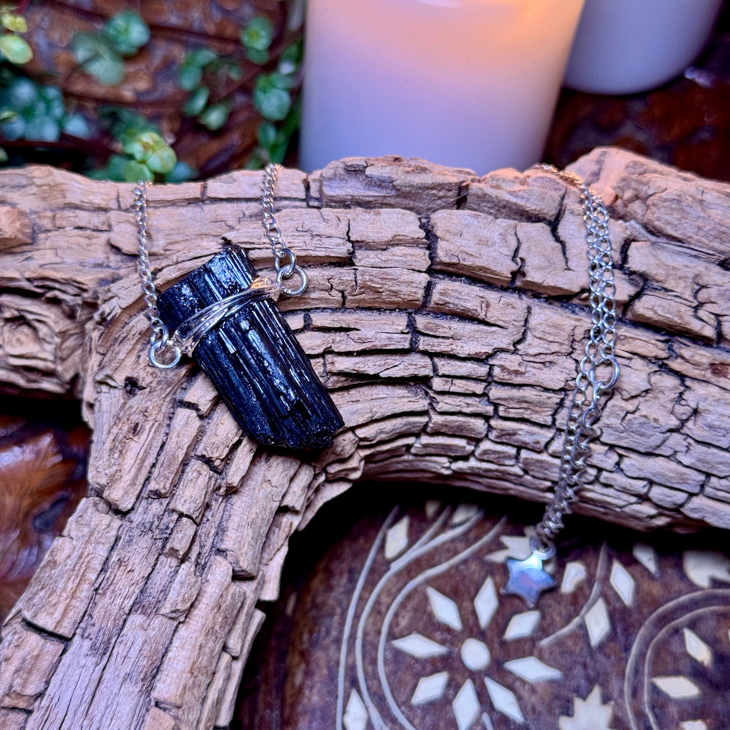 Black Tourmaline Crystal Protection Necklace