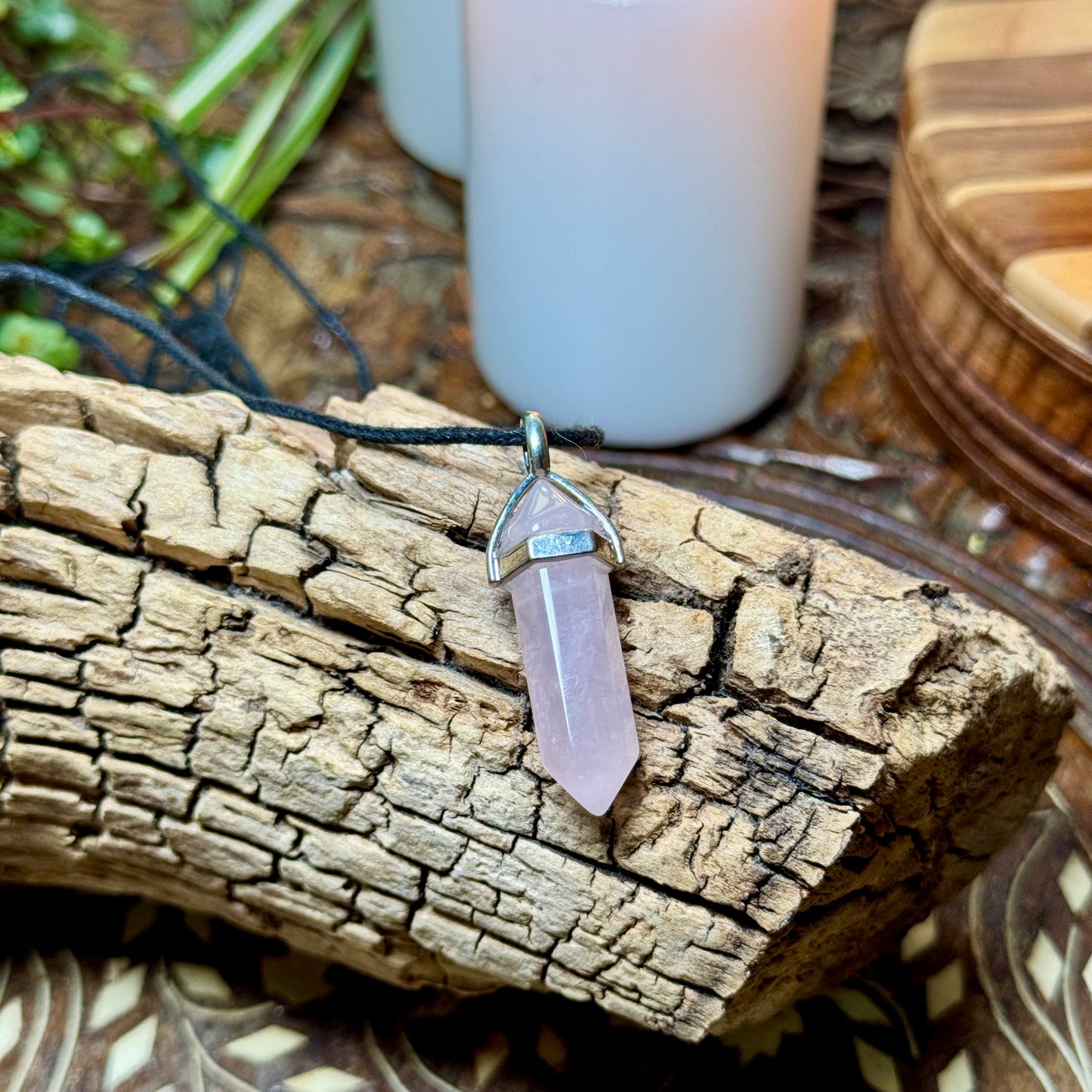Rose Quartz Terminated Point Necklace