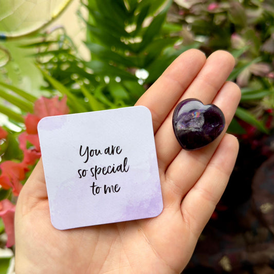 You are Special to me Amethyst Heart