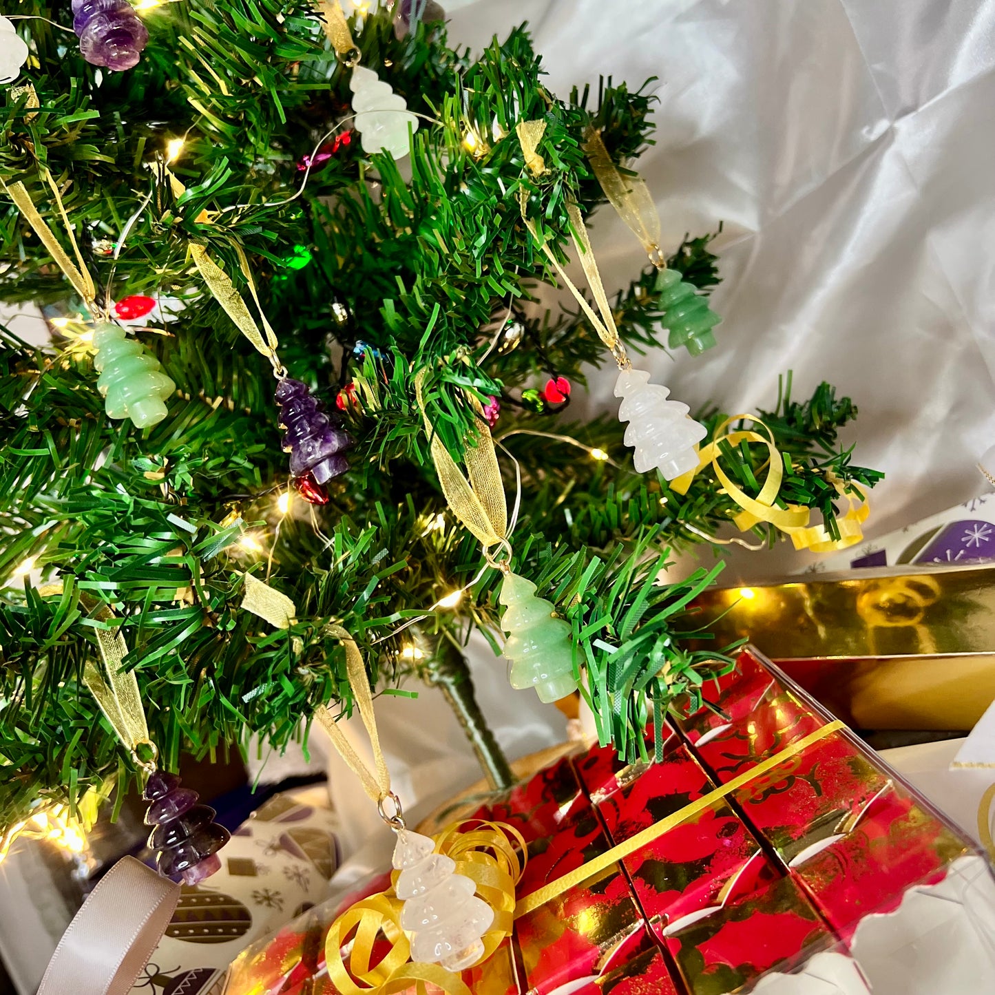 Crystal Gemstone Christmas Tree Decorations