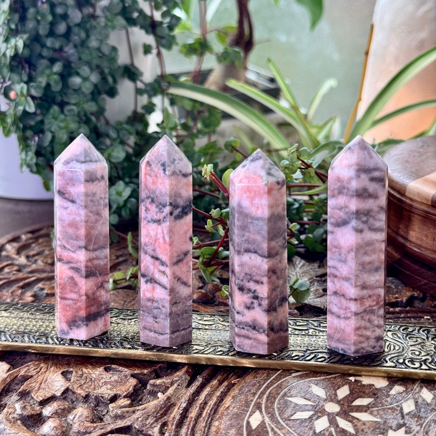 Pink Zebra Jasper Crystal Point
