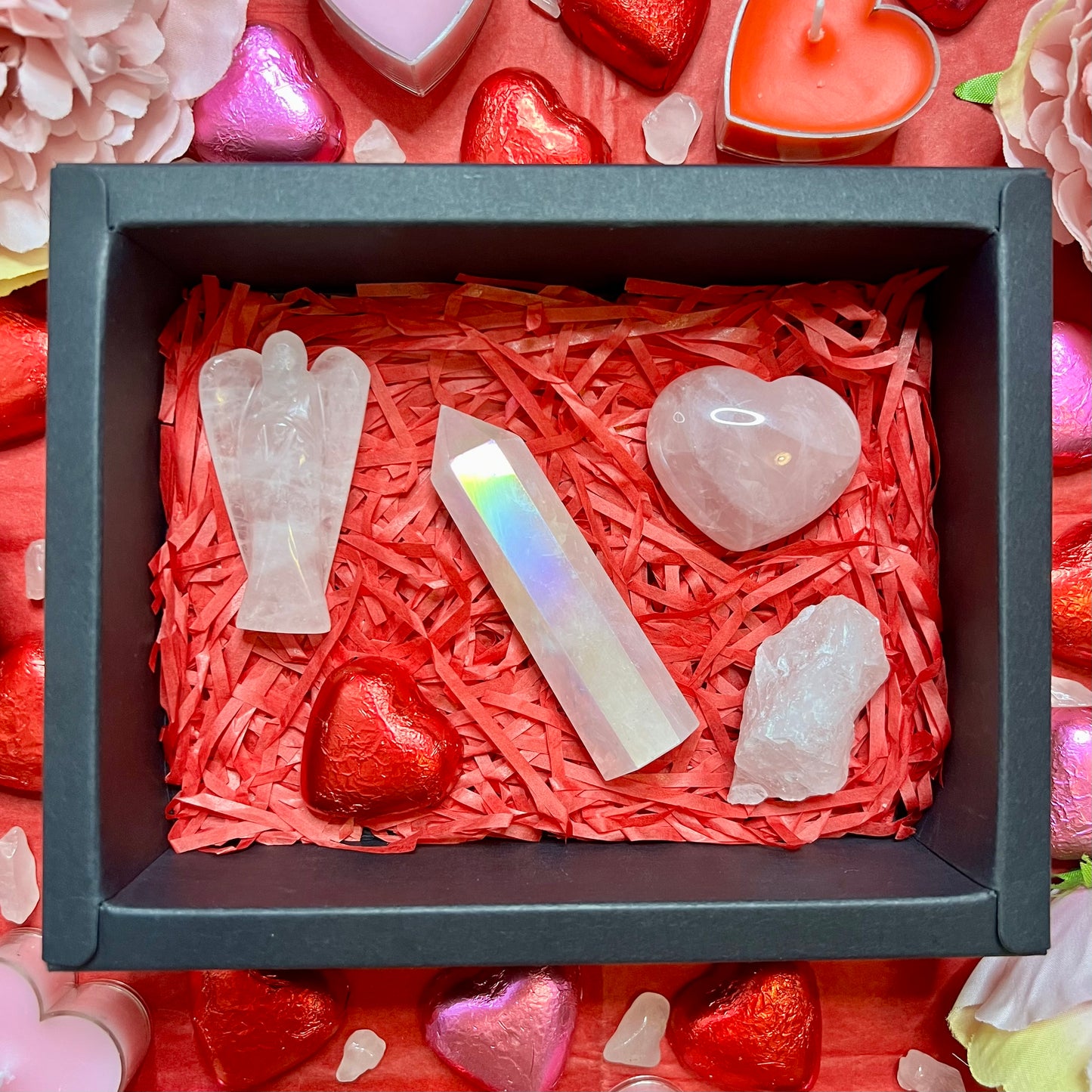 Aura Rose Quartz Valentines Day Gift Box