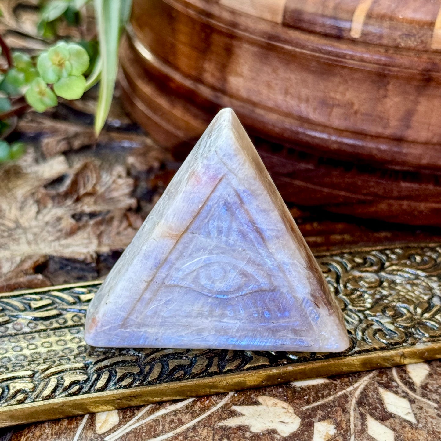 Moonstone All Seeing Eye Crystal Pyramid