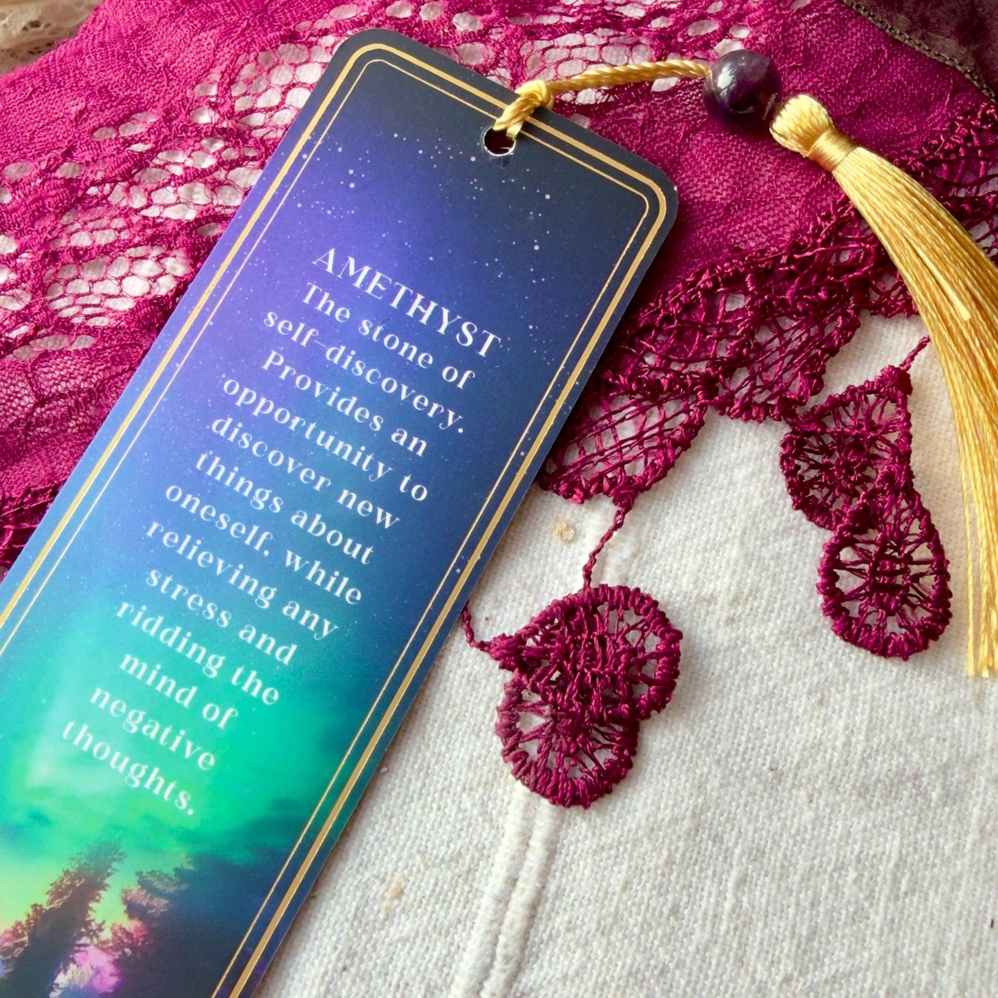 Amethyst Crystal Bookmark