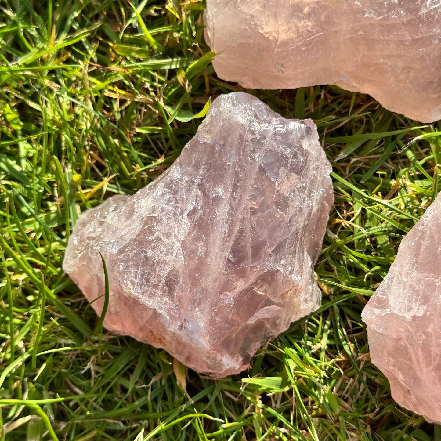 Large Rose Quartz Raw Crystal Chunks