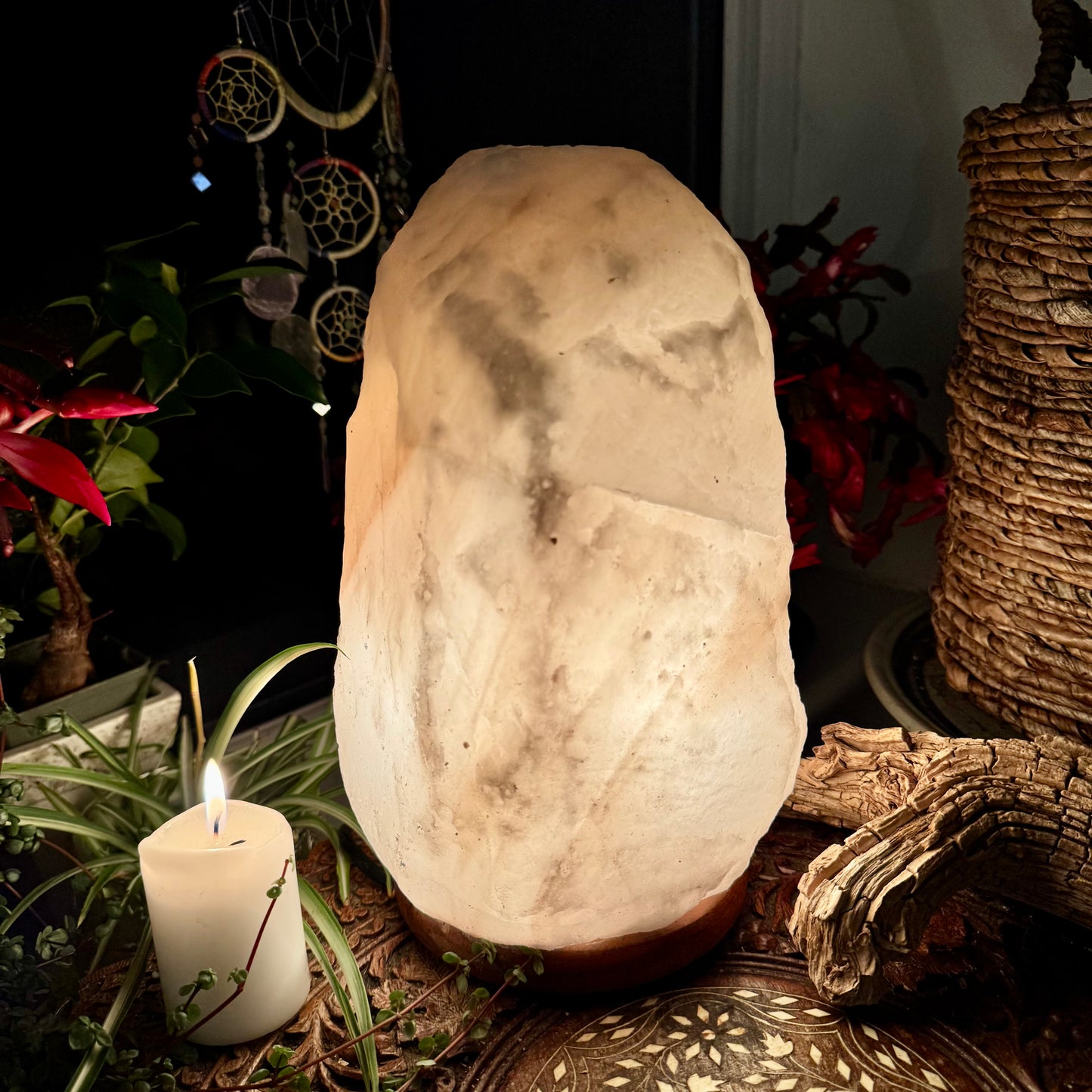 Large White Himalayan Salt Lamp