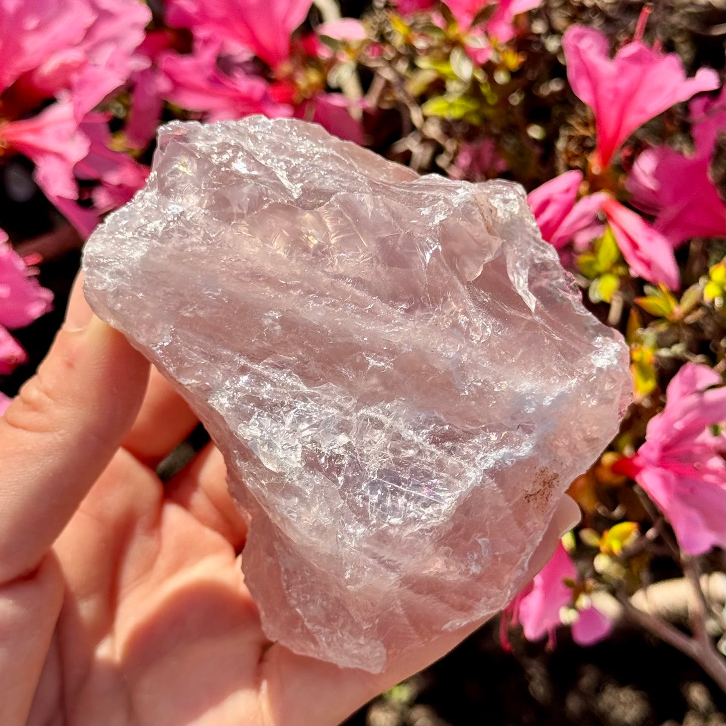 Large Rose Quartz Raw Crystal Chunks