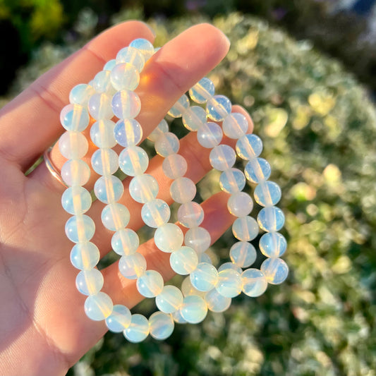 Opalite Crystal Sphere Bracelet