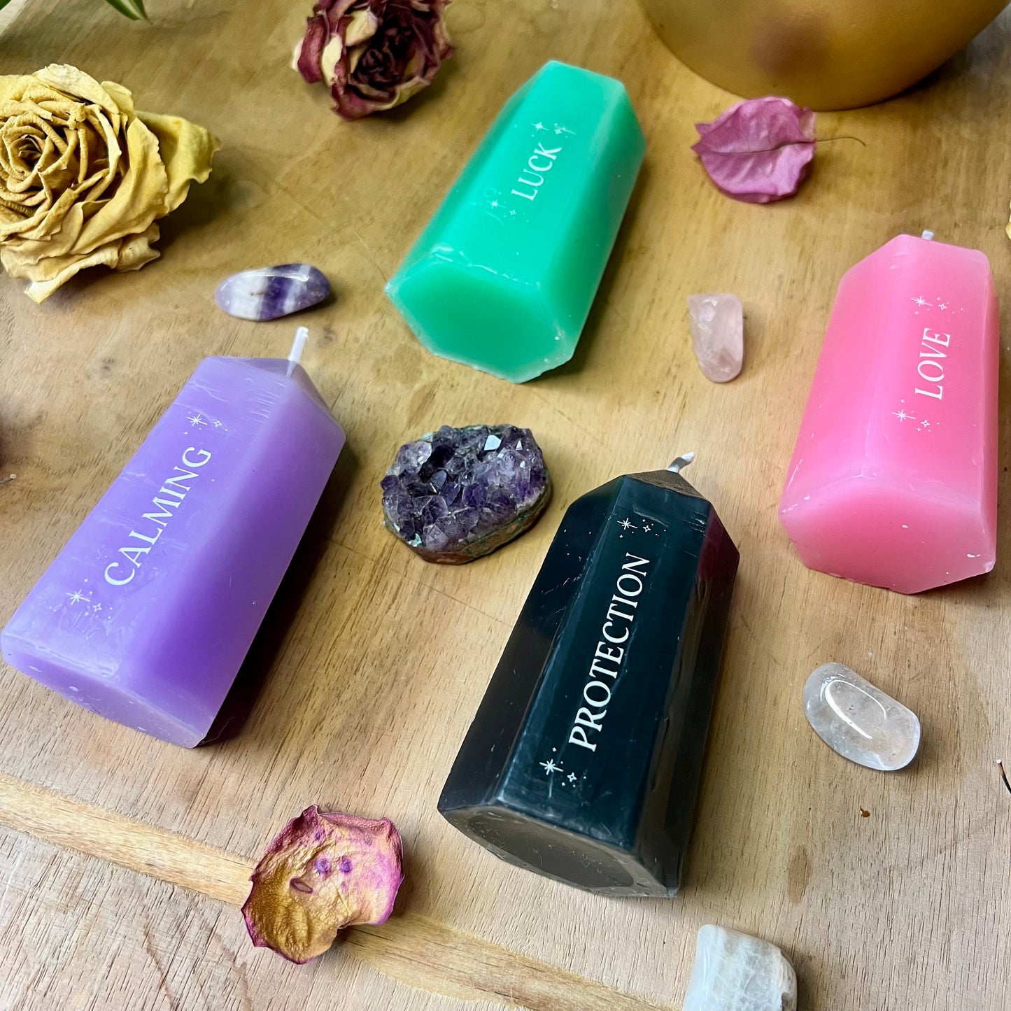 Hidden Gemstone Crystal Meaning Candles